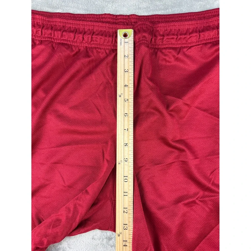 Miami Heat Shorts Adidas Mens XL NBA Basketball Red Striped Mesh EUC
